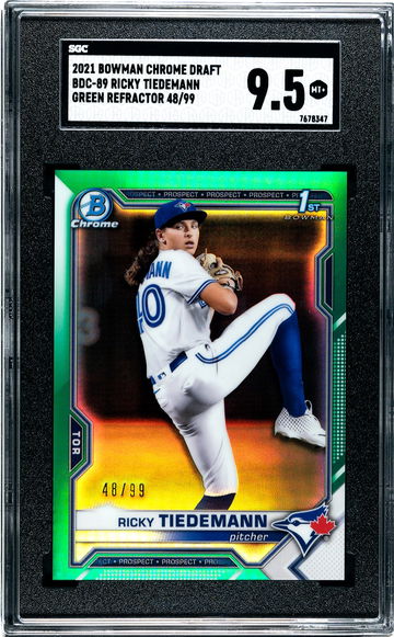 Ricky Tiedemann True Green Refractor 48/99 BDC-89