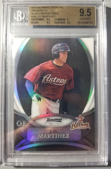 2010 Bowman Sterling Black Refractor JD Martinez #d /25