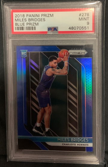 Miles bridges psa 9 blue Prizm /199 rc rookie