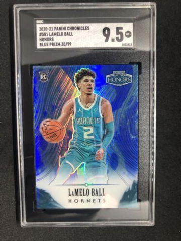 LAMELO BALL 2020-21 Panini Chronicles Honors #581 Rookie Blue #30/99  SGC 9.5