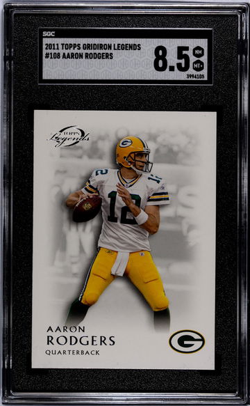 2011 Topps Gridiron Legends Aaron Rodgers #108 SGC 8.5