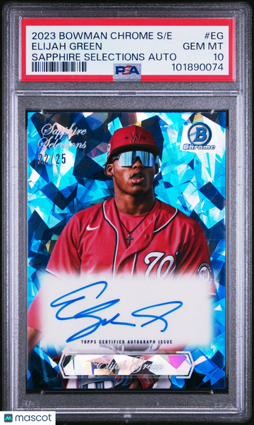 2023 Bowman Chrome Sapphire Edition Sapphire Selections Autograph Elijah Green #EG /25 PSA 10