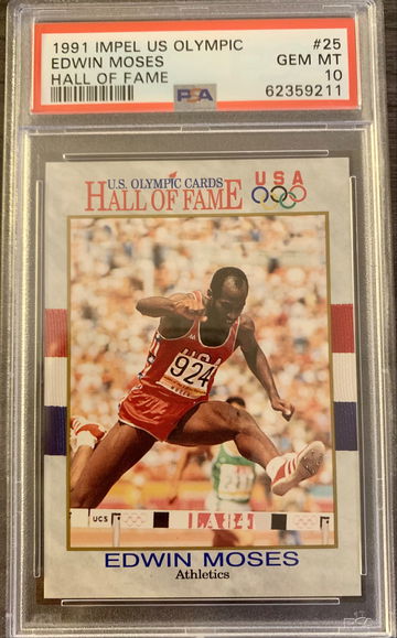 1991 Impel US Olympic Hall of Fame #25 Edwin Moses - PSA 10 Olympicards POP = 4