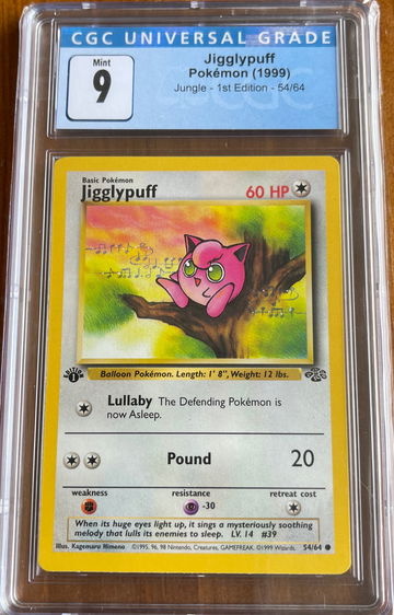 1999 Pokémon Jungle 1st Edition Jigglypuff CGC 9 