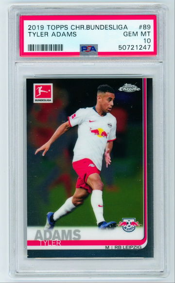 2019 Topps Chrome Bundesliga Tyler Adams #89 PSA 10