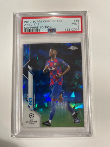 2019 Topps Chrome UCL Ansu Fati Sapphire Edition