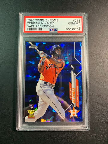 Yordan Alvarez 2020 Topps Chrome Sapphire Blue Refractor Rookie. 