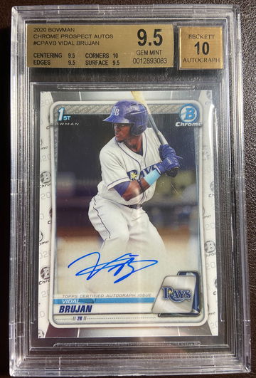 2020 Bowman Chrome Prospects Vidal Brujan Auto BGS 9.5