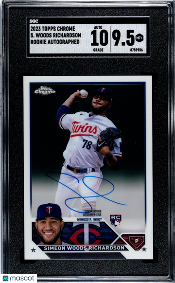2023 Topps Chrome Simeon Woods Richardson #RA-SWR RK. Autograph SGC 9.5 Auto 10