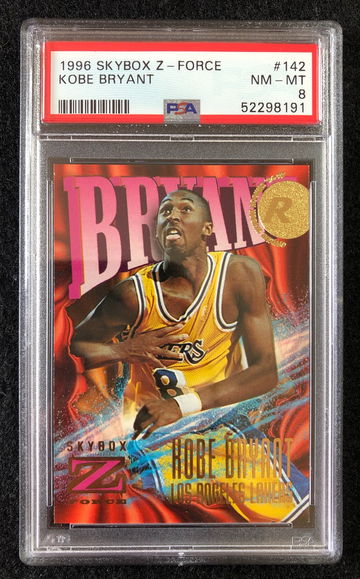 Kobe Bryant 1996-97 SkyBox Z-Force RC #142 Rookie NM-MT PSA 8