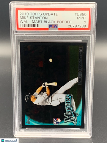 2010 Topps Update Wal-Mart Black Border Giancarlo Stanton PSA 9 RC