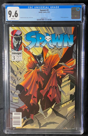 Spawn #3 Newsstand - CGC 9.6 WP