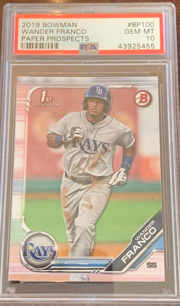 2019 bowman wander Franco #bp100 psa 10