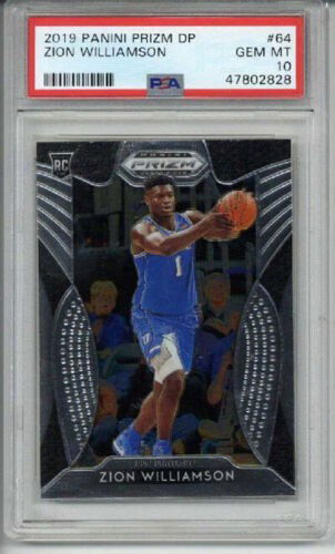 2019 PANINI PRIZM DP #64 ZION WILLIAMSON BASKETBALL CARD DUKE PELICANS PSA 10