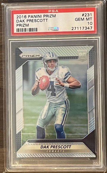 Dak Prescott 2016 Panini Prizm PSA 10 Gem Cowboys Quarterback