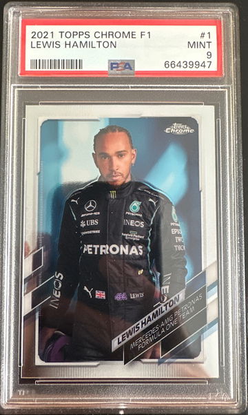Lewis Hamilton 2021 Topps Chrome F1 PSA 9