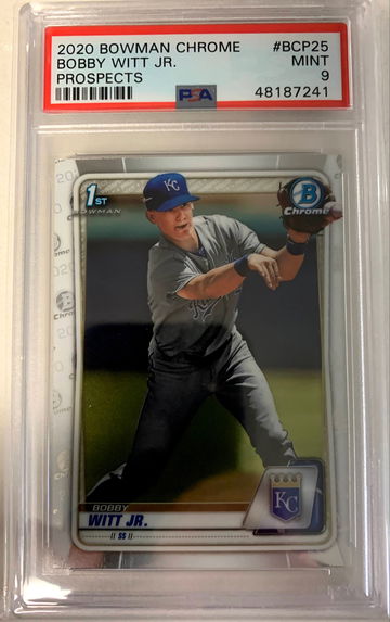 2020 Bowman Chrome Bobby Witt Jr. Prospects 1st Bowman #BCP25 PSA 9