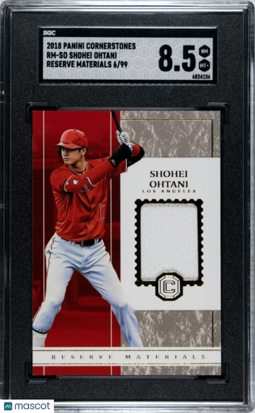 2018 Panini Cornerstones Shohei Ohtani #RM-SO Reserve Mat. SGC 8.5