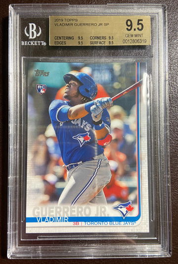 2019 Topps Vladimir Guerrero Jr Missing Card Number No Number Short Print BGS 9.5