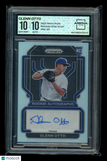 2022 Panini Prizm Glenn Otto #RA-GO Silver Autograph RC Arena Club 10 Auto 10