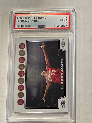 2008 Topps Chrome Lebron James PSA 9