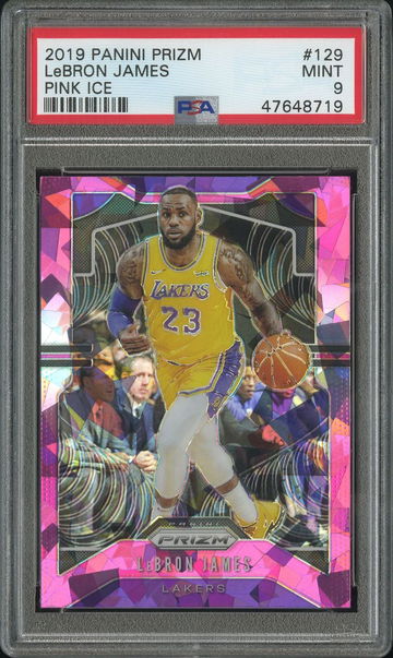2019 Panini Prizm LeBron James #129 PINK ICE PSA 9