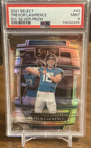 TREVOR LAWRENCE 2021 SELECT D/C SILVER PRIZM ROOKIE RC #43 PSA 9 MINT! JAGUARS!