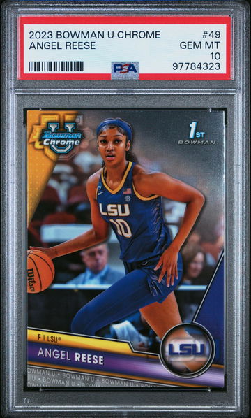 2023 Topps Bowman U Chrome Angel Reese #49 1st Bowman PSA 10