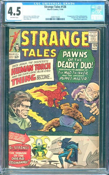 Strange Tales #126 (1964) CGC 4.5 - 1st app. of Clea and Dormammu; FF appearance