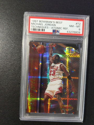 Michael Jordan 1997 Bowman's Best Atomic Ref #T2 PSA8