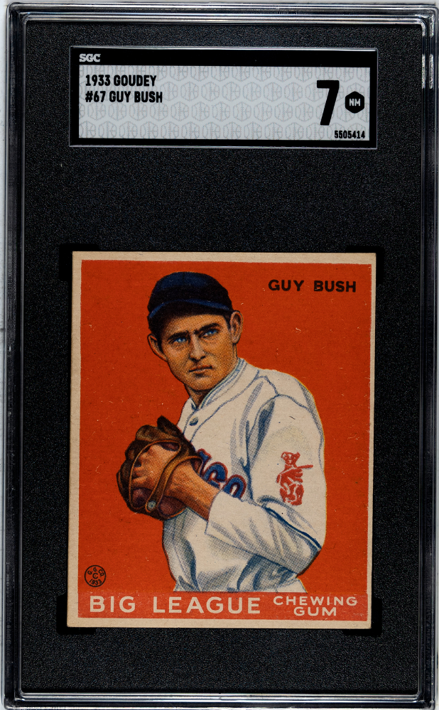 1933 Goudey Guy Bush #67 SGC 7 NRMT
