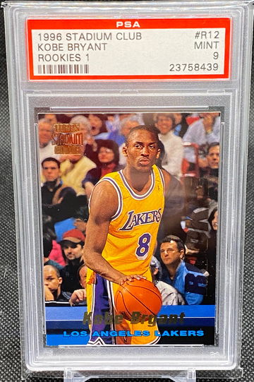1996 Stadium Club Kobe Bryant Rookie PSA 9 Rookies 1 #R12