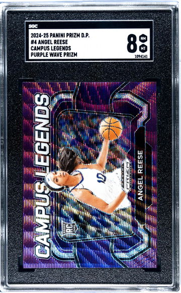 2024-25 Panini Prizm D.P. #4 Angel Reese Campus Legends Purple Wave Prizm SGC 8