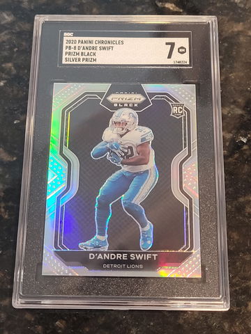 2020 Panini Chronicles D'Andre Swift PRIZM Black SGC 7