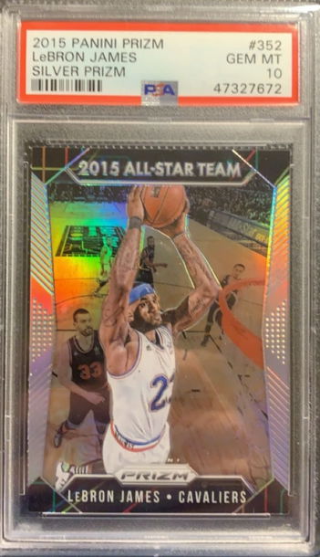 Lebron James 2015 Panini Prizm Silver All Star PSA 10