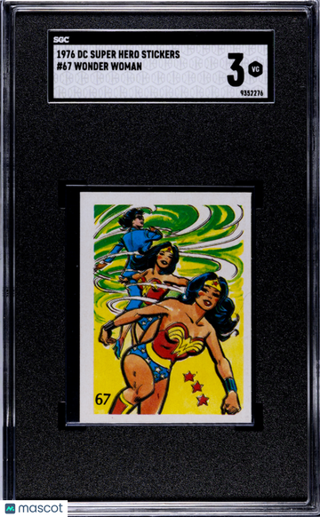 1976 Dc Super Hero Stickers Wonder Woman #67 SGC 3