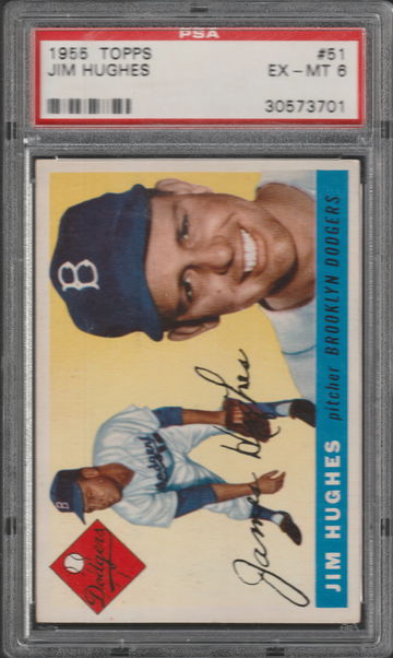 1955 Topps Jim Hughes PSA 6