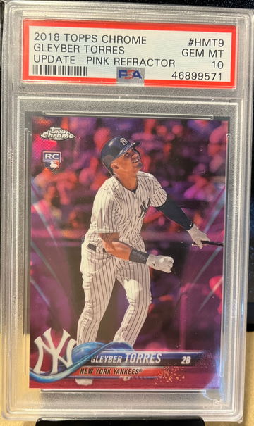 Gleyber Torres 2018 Topps Chrome Update Pink Refractor PSA 10