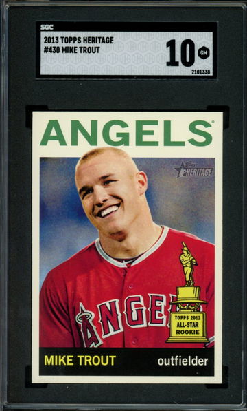 2013 Topps Heritage Mike Trout #430 SGC Gem Mint 10