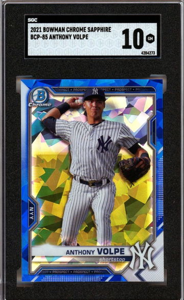 Anthony Volpe 2021 Bowman Chrome Sapphire SGC 10
