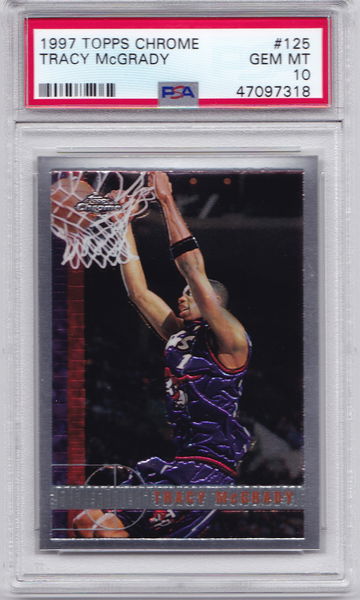 1997 Tracy McGrady Topps Chrome PSA 10