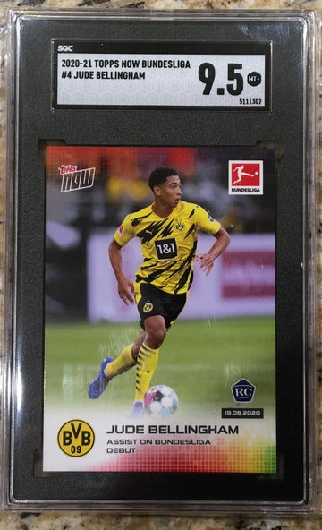 2020-21 Topps NOW Bundesliga #4 Jude Bellingham RC - SGC 9.5