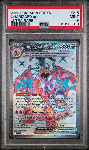 2023 Pokemon Scarlet and Violet Obsidian Flames Ultra Rare Charizard Ex #125 PSA 9