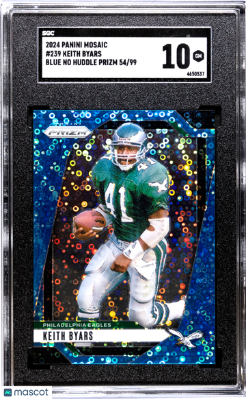2024 Panini Mosaic Keith Byars #239 Blue No Huddle Prizm SGC 10