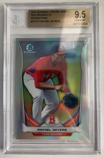 Rafael Devers 2014 Bowman Chrome Draft Refractor RC BGS 9.5