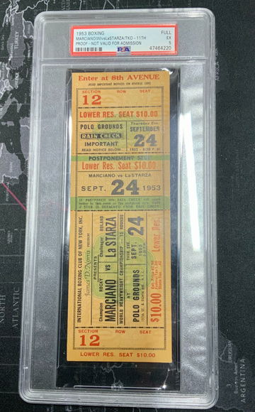 1953 Rocky Marciano vs Roland LaStarza PSA 5