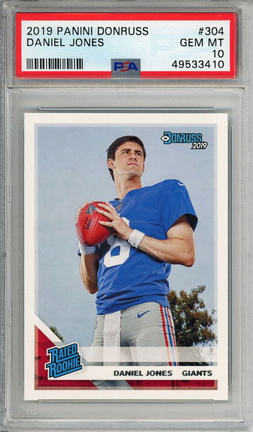 Daniel Jones 2019 Panini Donruss #304 PSA 10 Gem Mint Rookie RC! 3410