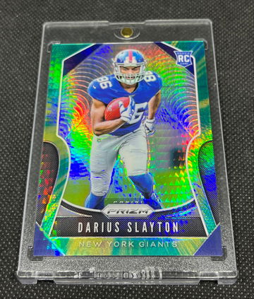 Darius Slayton 2019 Prizm Green & Yellow Hyper RC 068/175 Giants