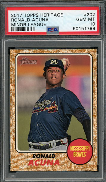 RONALD ACUNA  -  2017 Topps Heritage Minor League  -  PSA 10