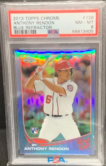 2013 Topps Chrome Anthony Rendon Rookie Blue Refractor /199 PSA 8